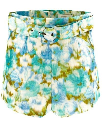 Zimmermann Multicolor Printed Shorts - Green