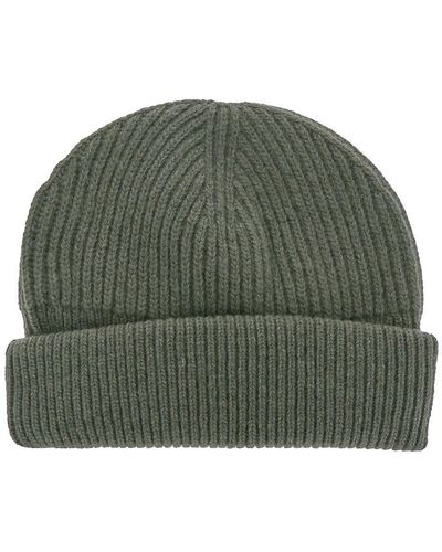 Closed Ribbed Beanie - Green