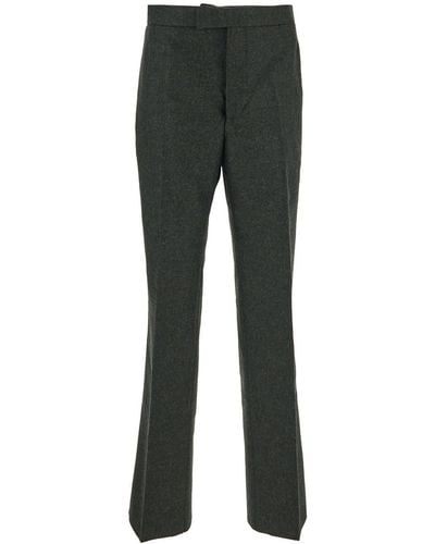 Thom Browne Classic Fit Wool Pants - Gray