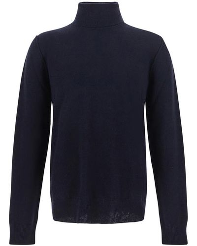 Maison Margiela High-neck Cashmere Sweater - Blue