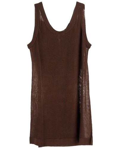 Lemaire Ribbed Top - Brown
