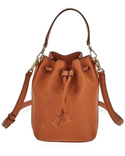 MCM Vintage Leather Bucket Bag - Neutrals Bucket Bags, Handbags - W3046235