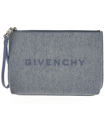 Givenchy Denim Travel Pouch - Gray