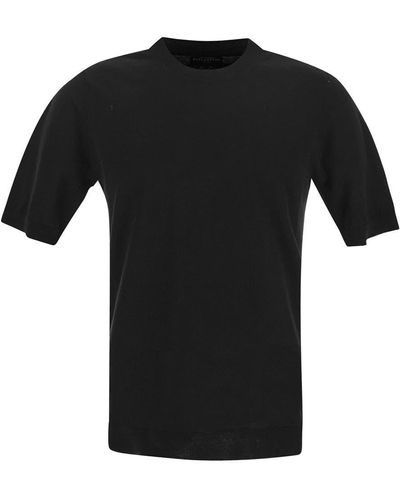 Ballantyne Knit Crew Neck T-shirt - Black