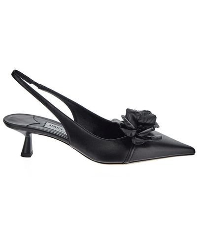 Jimmy Choo Amita Flower Shoes - Black