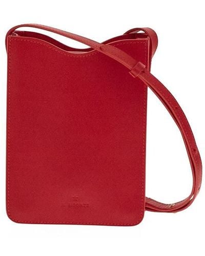 Il Bisonte Crossbody Bag In Cowhide Leather - Red