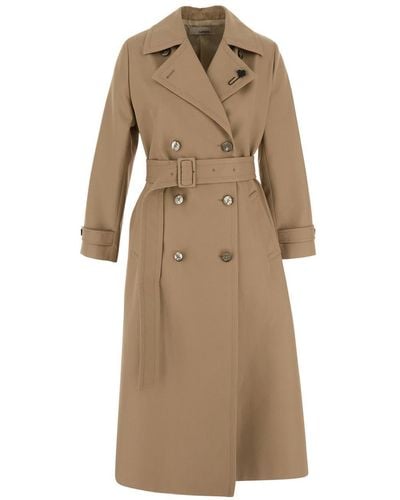 Lardini Double-breasted Trench - Natural