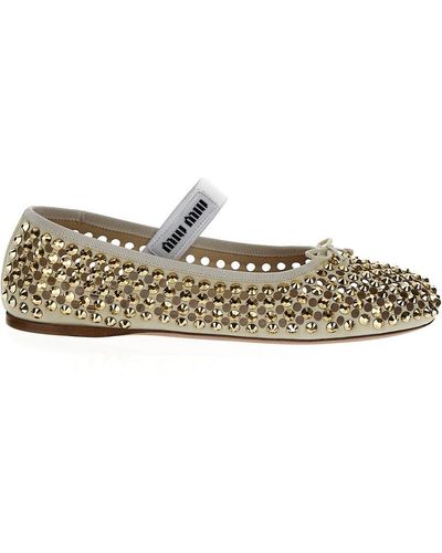 Miu Miu Flats and flat shoes for Women | Online Sale up to 47% off | Lyst