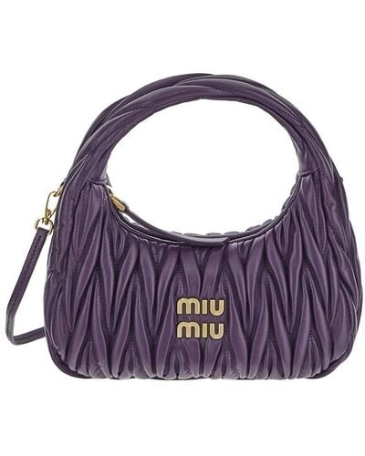 Miu Miu Wander Hobo Bag - Purple