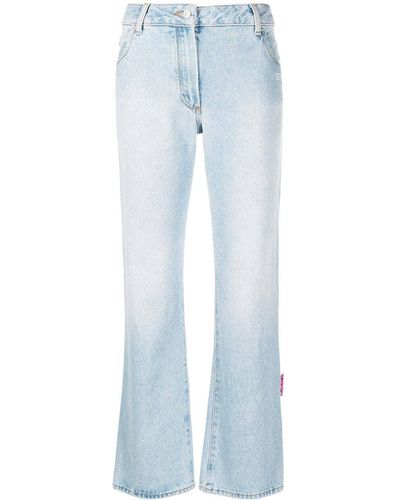Off-White c/o Virgil Abloh Cropped Flared Jeans - Blue