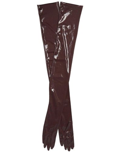 Dries Van Noten Long Gloves - Brown