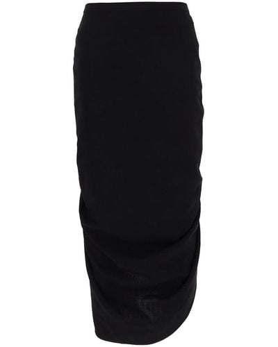 Dries Van Noten Folds Skirt - Black