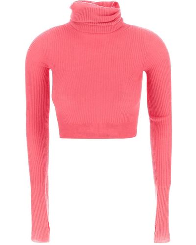 Laneus Roll-neck Sweater - Pink