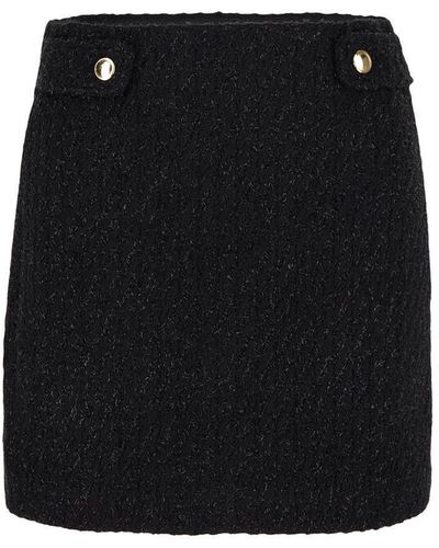 MICHAEL Michael Kors Tweed Mini Skirt - Black