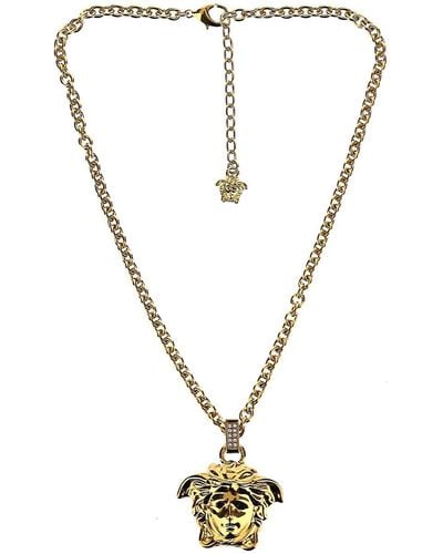 Versace Crystal La Medusa Necklace - Metallic