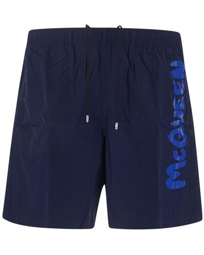 Alexander McQueen Blue Swim Short