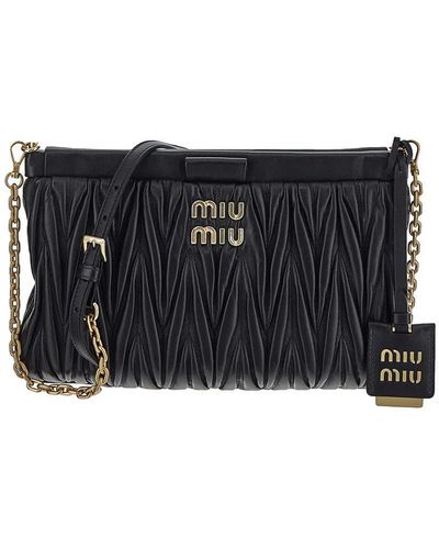 Miu Miu Red Glazed Leather Matelassé Crossbody Wallet Purse Bag Matele –  AvaMaria