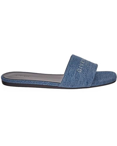 Givenchy 4g Flat Mules - Blue