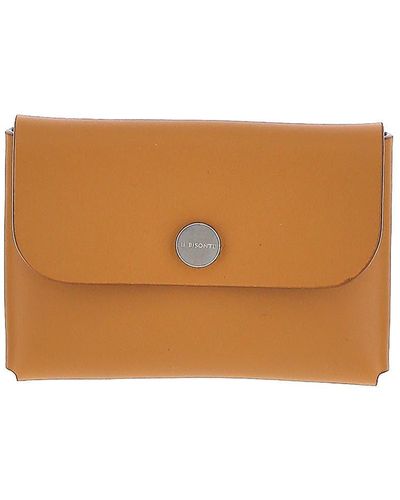 Il Bisonte Beige Card Case - Orange