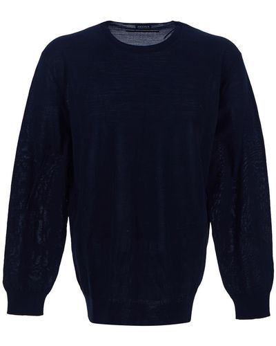 Zegna Wool Knitwear - Blue