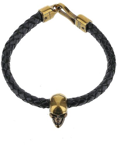 Alexander McQueen Leather Bracelet - Black