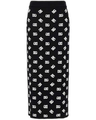 Dolce & Gabbana Logo Skirt - Black