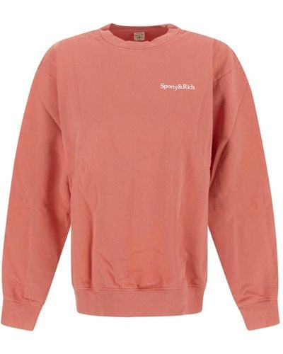 Sporty & Rich Crewneck Sweater - Pink