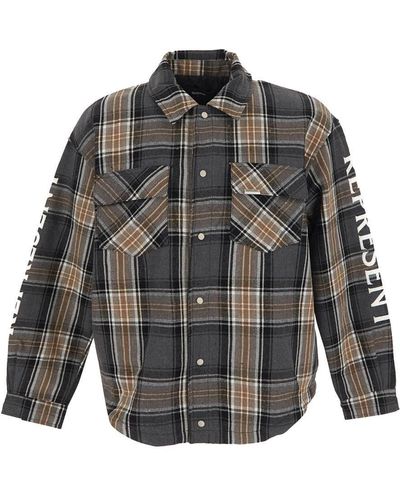 Represent Quilted Flannel Shirt - Grey