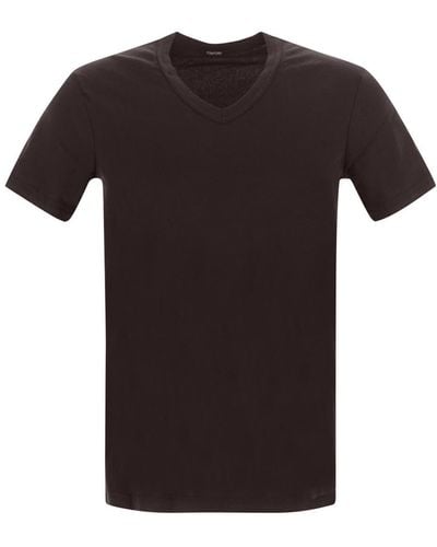 Tom Ford V-neck T-shirt - Black