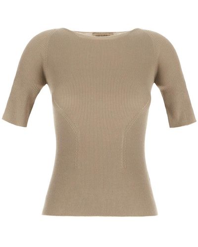 Gentry Portofino Knitted Top - Natural