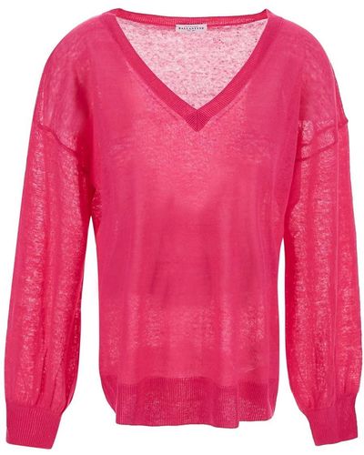Ballantyne V-neck Pullover - Pink