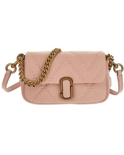 Marc Jacobs The Quilted Leather J Mini Bag - Pink