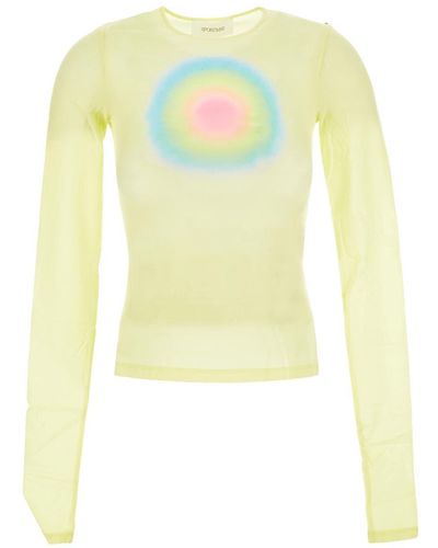Sportmax Terry Top With Colorful Print - Yellow