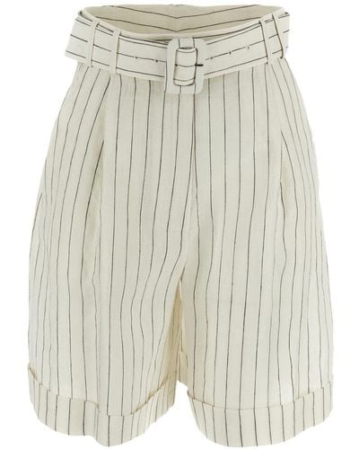 Lardini Linen Shorts - White