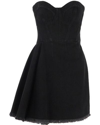 Alexander McQueen Mini Denim Dress - Black
