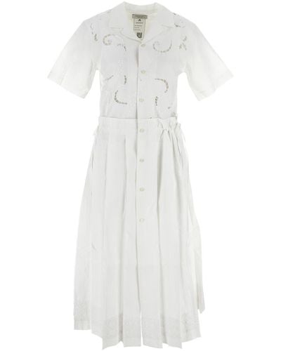 Marine Serre Cotton Dress - White