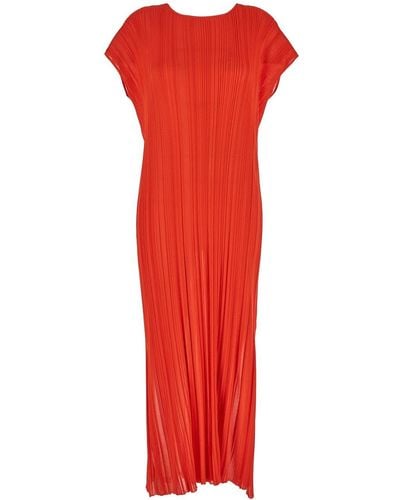 Gentry Portofino Pleated Dress - Red