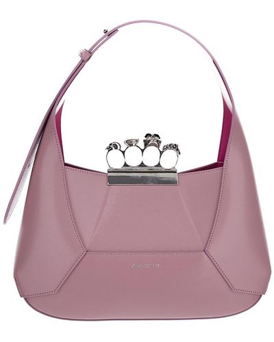 Alexander McQueen Jeweled Hobo Bag - Purple