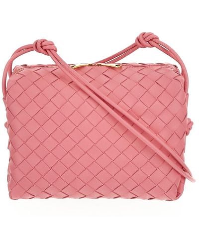 Bottega Veneta Small Intreccio Shoulder Bag - Pink