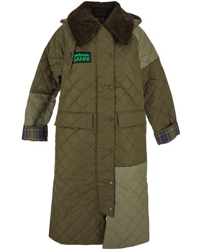 BARBOUR X GANNI Quilted Burghley Jacket - Green