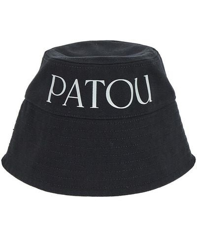 Patou Logo Print Bucket Hat - Black
