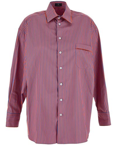 Etro Striped Shirt - Purple