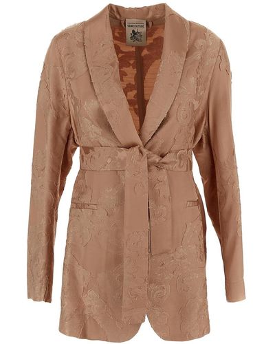 Semicouture Viscose Jacket - Brown