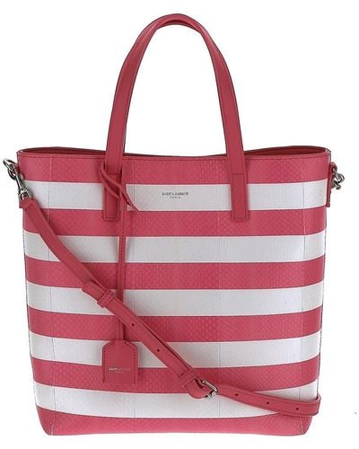 Saint Laurent Striped Bag - Red
