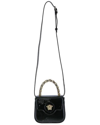 Versace La Medusa Patent Mini Bag - Black