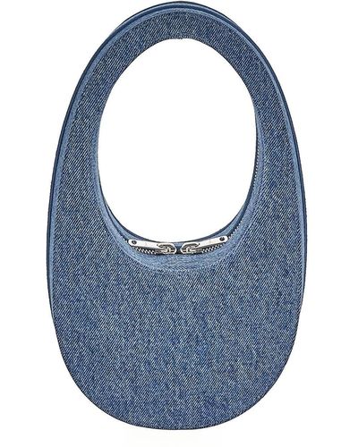 Coperni Denim Mini Swipe Bag - Blue