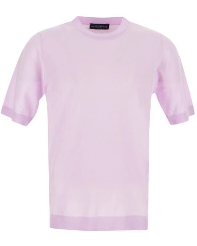 Ballantyne Knit Crew Neck T-shirt - Pink
