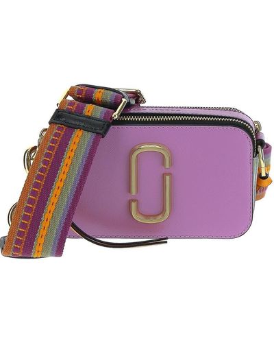 Marc Jacobs Colorblock Snapshot Shoulder Bag - Purple