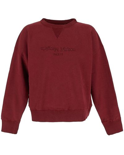 Maison Margiela Cotton Sweatshirt - Red