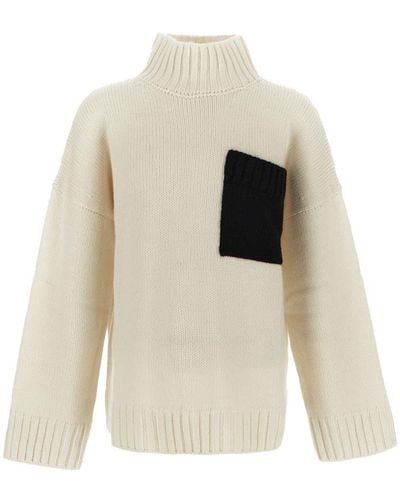JW Anderson Patch Pocket Turtleneck Sweater - White